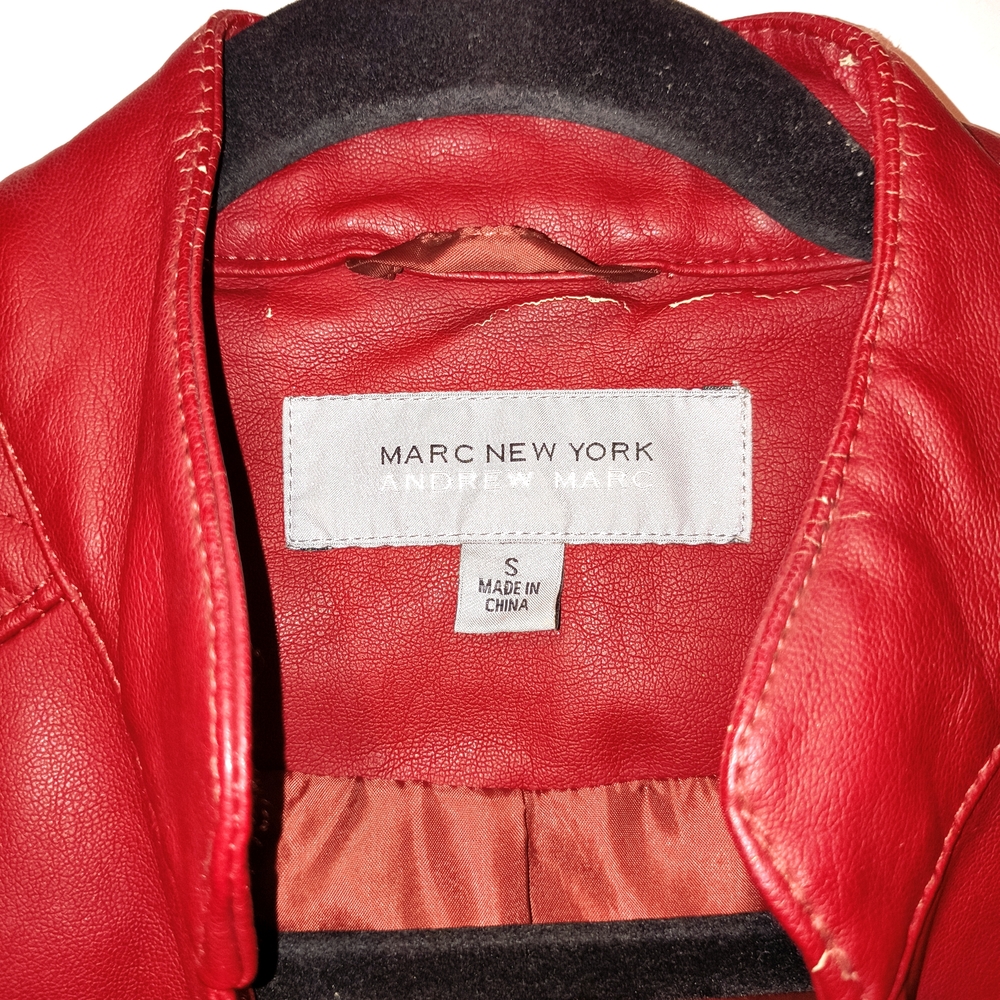 Marc New York Red Leather Jacket
